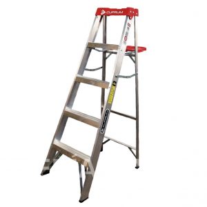 CUPC-2312-05N - Escalera De Tijera De Aluminio Cuprum C-2312-05N. Altura: 1.53 M