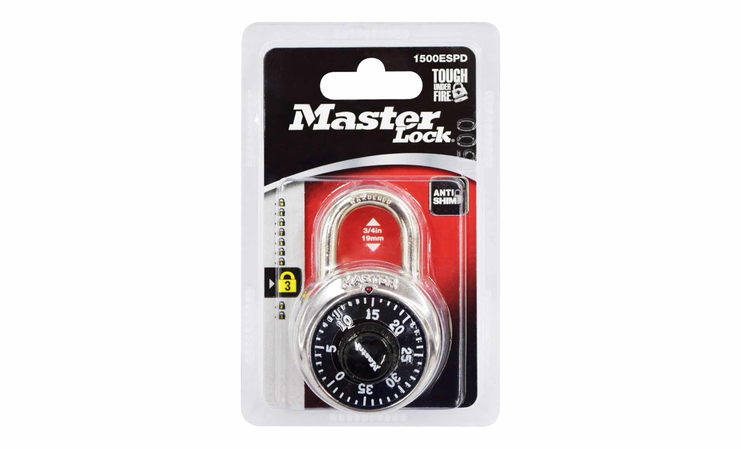 H013721 - Candado De Combinacion Negro De 48MM Master 1500D - MASTER