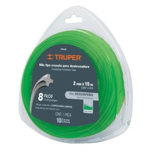 H052105 - Hilo Redondo Para Desbrozadora Verde De 2MM X 15MT Truper 17606 - TRUPER