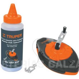 H241391 - Tiralineas De Plastico De 30 M Con Gis Truper 18575 - TRUPER