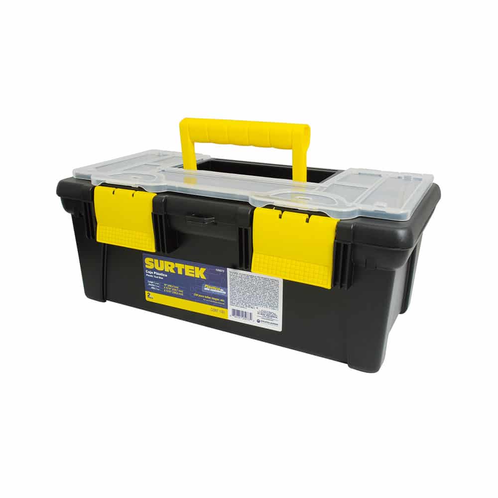 HC00101 - Caja Portaherramienta Plastica Con Organizador De 16 Surtek 125073 - SURTEK