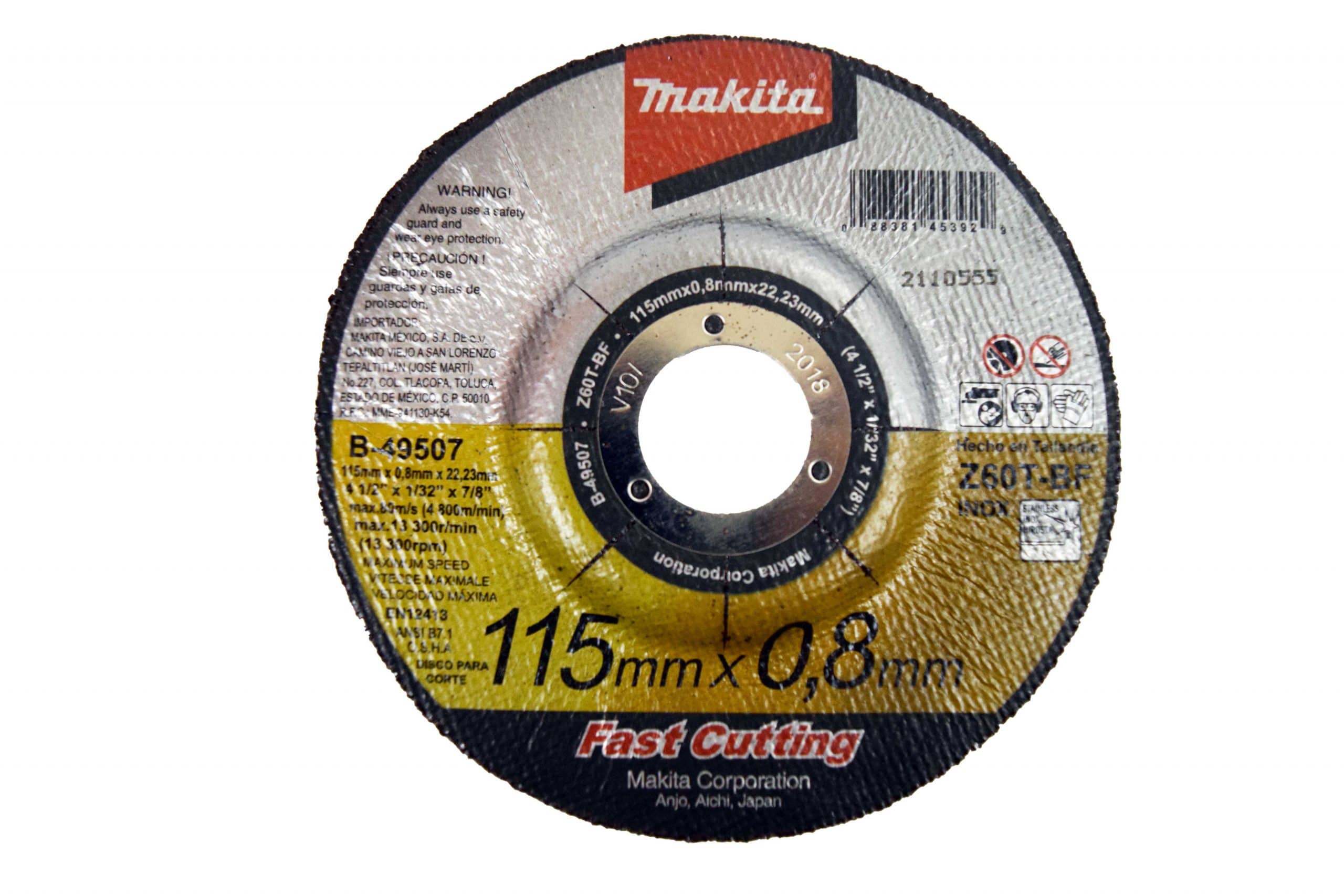 HC103353 - Disco Abrasivo Corte Para Metal 4 1/2 Makita B49507 - MAKITA