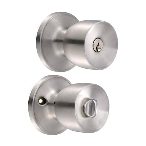 HC110240 - Cerradura De Pomo (Copa) Para Baño, Acero Inoxidable Lock 20PO