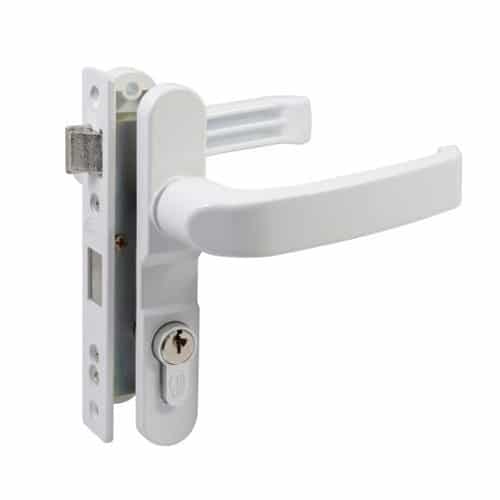 HC117271 - Cerradura Euro para puerta de aluminio función doble, blanco, llave estándar Lock 10CL