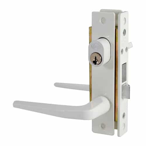 HC124175 - Cerradura clásica para puerta de aluminio función doble, blanco, llave estándar Lock 16CL