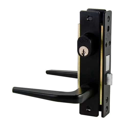 HC124502 - Cerradura clásica para puerta de aluminio función sencilla, negro, llave estándar Lock 20CL