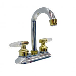 HC125617 - Mezcladora AQF-1801 Para Lavabo Cromo/Oro Crystal