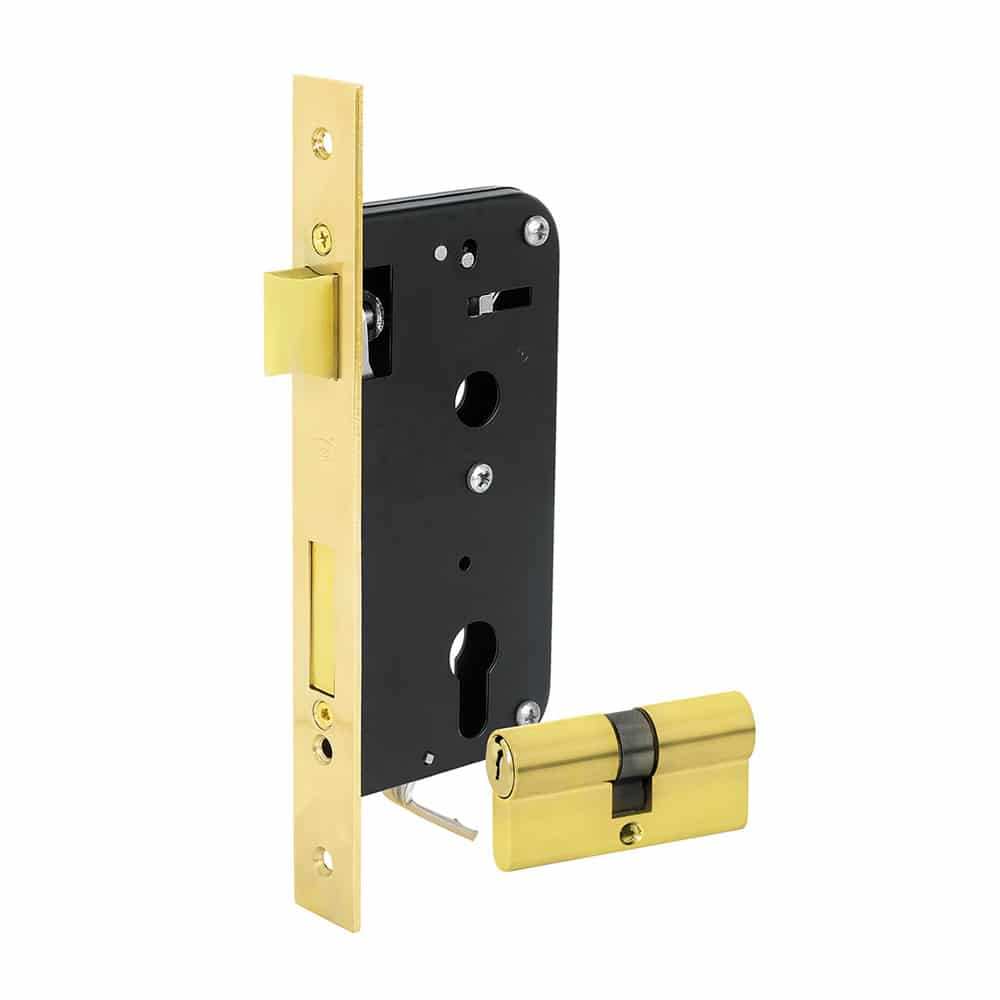 HC59334 - Mecanismo De Embutir Llave De Puntos Laton Brillante Lock LMG45QLB - LOCK