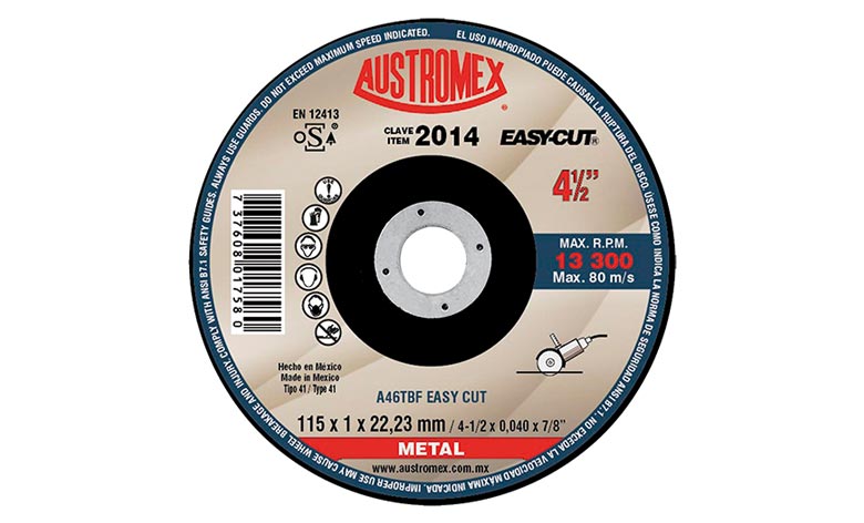 HC62946 - Disco Corte Metal De 4-1/2 X 0.040 X 7/8 Austromex 2014 - AUSTROMEX