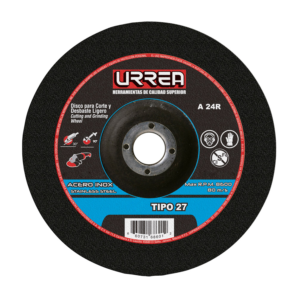 HC72194 - Disco T/27 Inox4-1/2X1/4E/Pes Urrea U372