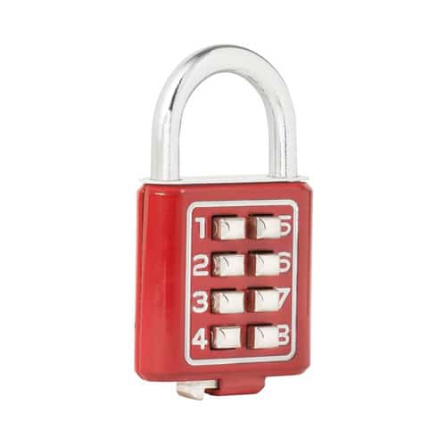 HC95380 - Candado Digital Corto Rojo 40MM Lock C27R40 - LOCK