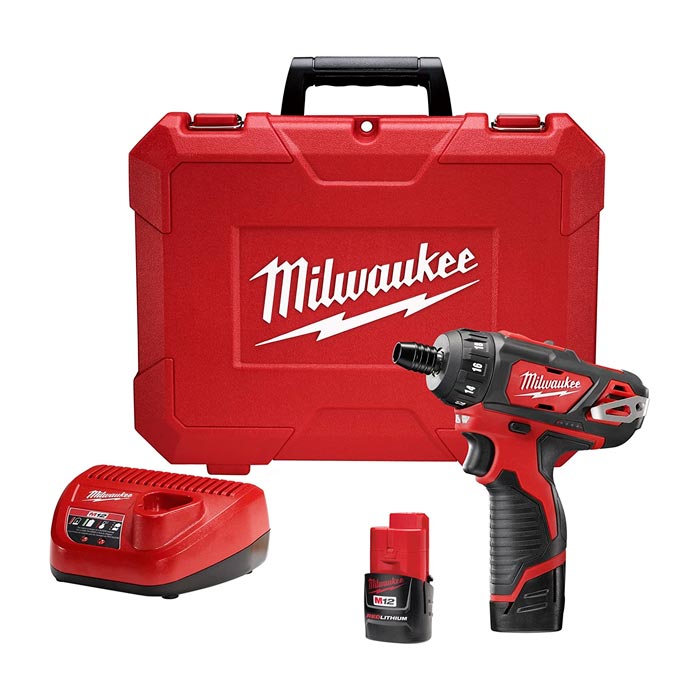 MIL2406-22 - Destornillador 1/4 M12 2 Baterias Milwaukee 2406-22 - MILWAUKEE