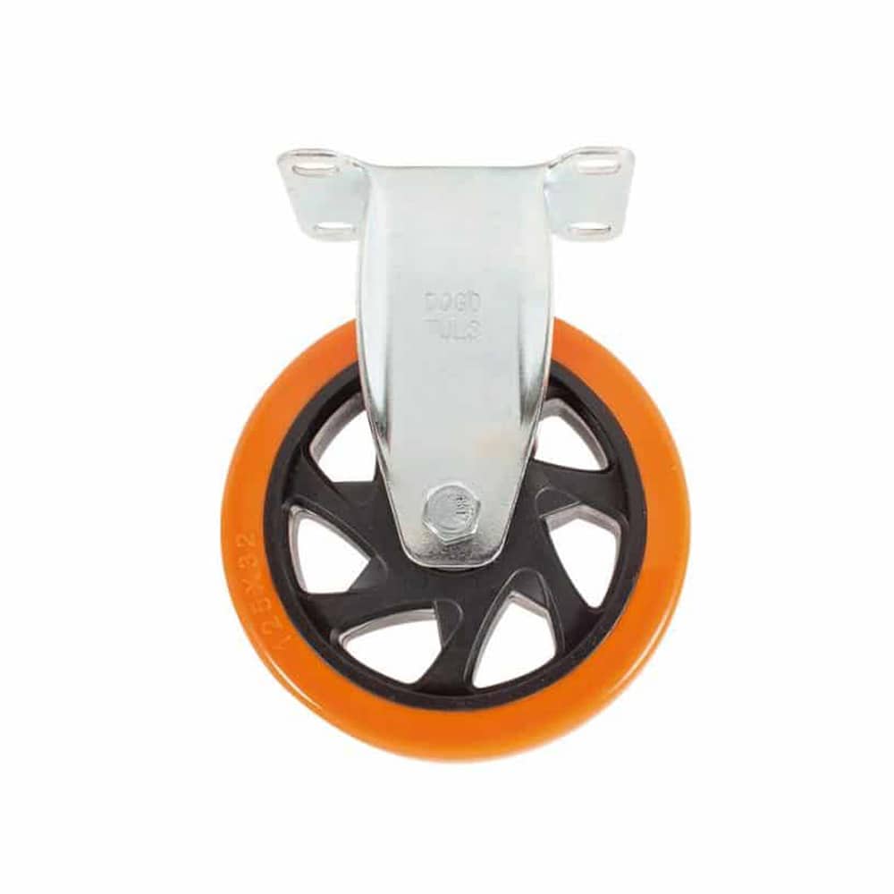 HC119315 - Rodaja De Pvc Naranja Fija Con Placa 5 ZF5236 - DOGOTULS