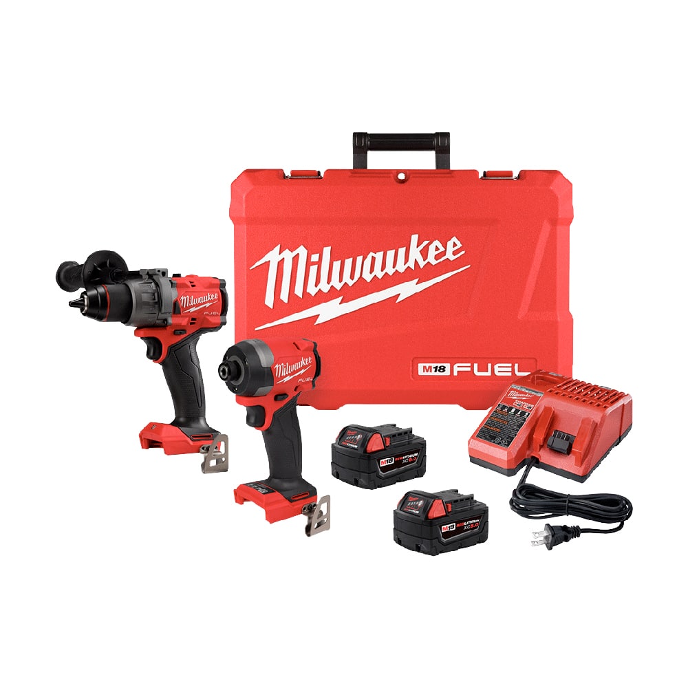 HC155980 - Combo Rotomartillo + Atornillador Impacto + 2 Baterias + Cargador Milwaukee 3697-22 - MILWAUKEE